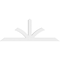 Ekena Millwork Richland Architectural Grade PVC Gable Bracket, 108"W x 40 1/2"H x 4"D x 6"F, 9/12 Pitch GBP108X41X0406RIC00 - alternate 3